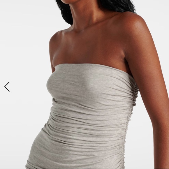 NWT Norma Kamali Strapless Gown in Soft Gray - Picture 4 of 5